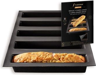 Silpat Flexipan 5 Long Loaves Premium Silicone Baking Pan in Black at Nordstrom