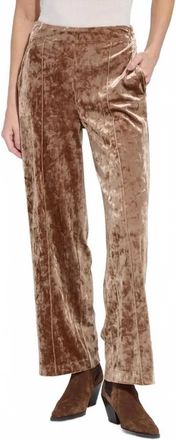 Lyss&eacute; Shay Crushed St Velvet Suit Pants In Lux Camel