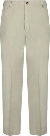 Dell'Oglio Wide Leg Chinos - Heren - Chinos - Groen - XL - Katoen - Broeken