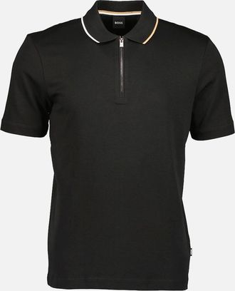 HUGO BOSS Mens C-Paras 30 Zip-Neck Polo Shirt - Blue - Size: 36