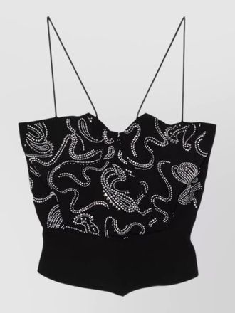 Iro olympe top fitted waist v neckline