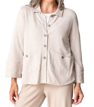 Habitat Pasadena Knit Stripe Top In Beige