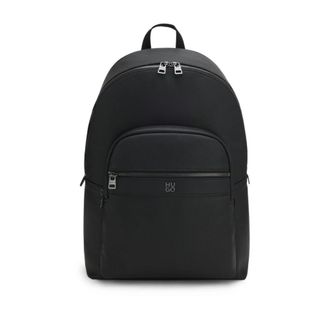 HUGO BOSS Grained backpack with stacked-logo trim