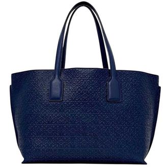 Loewe Blue Leather Tote Bag (Pre-Owned)