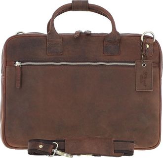 Ashwood Leather Mens Classic Laptop Bag - Brown - One Size