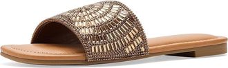 Journee Collection Maria Womens Sandals Gold : 9.5 M, Faux Leather