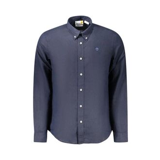 Timberland Blauw Katoenen Slim Fit Overhemd - Heren - Casual Overhemden - Blauw - S - Katoen - Overhemden