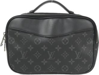 Louis Vuitton Black Coated Canvas Shoulder Bag (Pre-Owned)