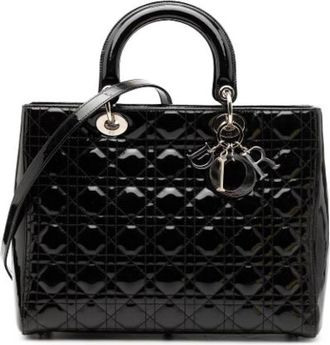 Dior Pre-owned Vintage leren handtas - Dames - Vintage Handtas - Zwart - ONE Size - Leer - Vintage
