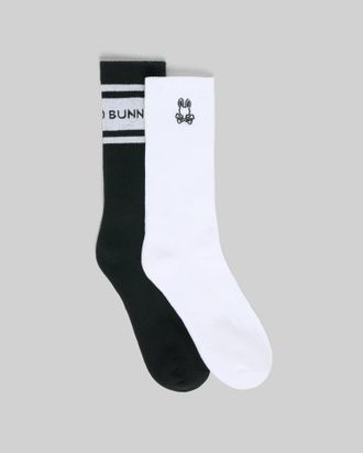 Psycho Bunny Mens 2 Pack Sport Sock 100 WHITE / O/S