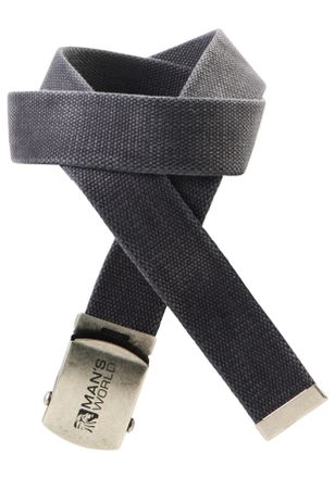 Man's World Stoffg&uuml;rtel MANS WORLD, Herren, Gr. 11,5, grau used, Web, Materialmix, leichte Abriebeffekte, used, G&uuml;rtel Stoffg&uuml;rtel, aus Textilband im zeitlosen De