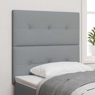 vidaXL Testiera Altezza Regolabile Manuale Grigio Chiaro 80 Cm Tessuto - Vidaxl