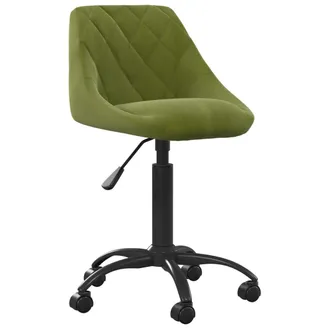 vidaXL Vidaxl Silla De Oficina De Terciopelo Verde Claro