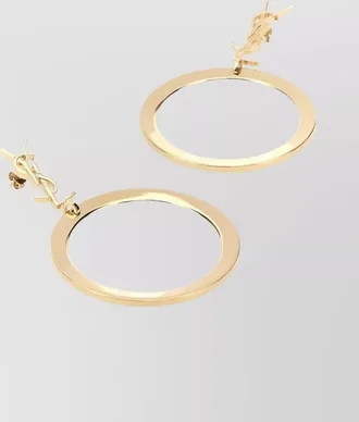 Saint Laurent metal cassandre hoop earrings