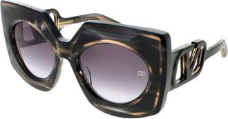 Valentino Grey Gradient Irregular Sunglasses VLS-127 A 53