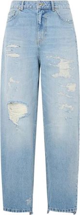Halfboy Boyfriend Jeans - Dames - Loose Fit Jeans - Blauw - W26 - Katoen - Jeans