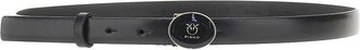 Pinko Leather belt with enameled buckle Woman S