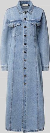 Copenhagen Muse Jeanskleid mit Brusttaschen in Hellblau, Größe M