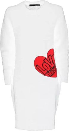 Love Moschino Heart Pattern Wool Knit Dress