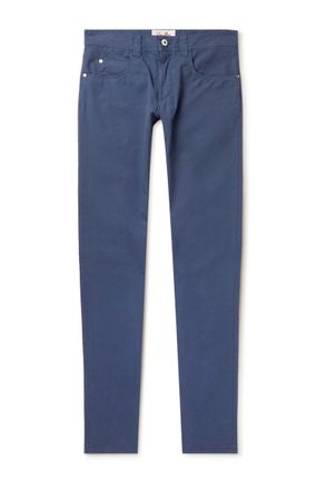 Loro Piana Slim-Fit Garment-Dyed Cotton-Blend Trousers