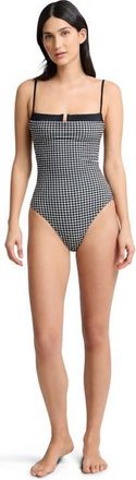 Onia Melanie Stretch Underwire One-Piece in Black/white at Nordstrom, Size X-Small