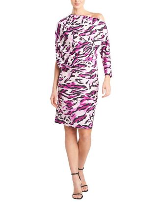 Natori Lynx Asymmetrical Drape Dress