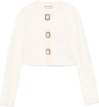Self Portrait Cream Wool Cardigan