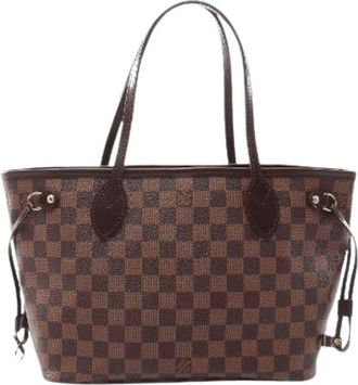 Louis Vuitton Pre-owned Neverfull PM Damier Tote Bag - Dames - Vintage Shopper - Bruin - ONE Size - Leer - Vintage