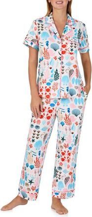 Kate Spade New York print crop pajamas in White Multi at Nordstrom, Size X-Large