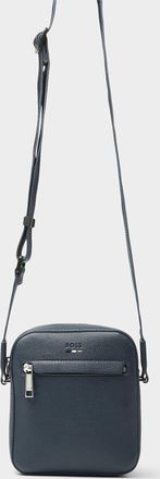 BOSS Mens Pebbled faux leather shoulder bag