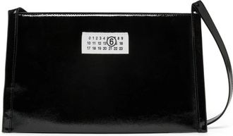 Maison Margiela Platte Crossbody Tas - Dames - Schoudertassen - Zwart - ONE Size - Leer - Tassen