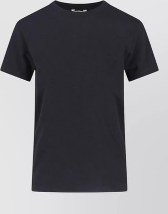 Auralee crew neck plain short sleeve top