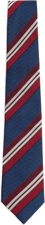 Valentino Garavani Valentie gestreepte zijden stropdas - Blauw