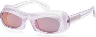 Ferragamo Lilac Flash Irregular Ladies Sunglasses SF2030S 532 51