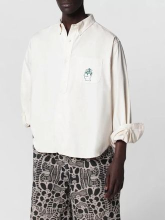 Brain Dead button down collar shirt chest pocket