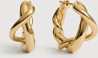 Monica Vinader Gold Ochre Medium Hoop Earrings