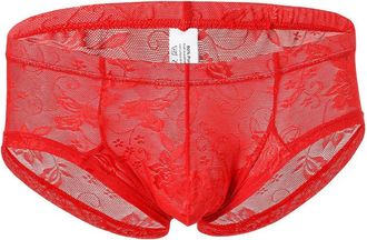 Generic Boxers for Men,Mens Sexy Underwear Lace Boxer Shorts Mens Mesh Hipsters Trunk Underpants See-Through Breathable Low Waist Boxers Shorts Hot Funny Pant