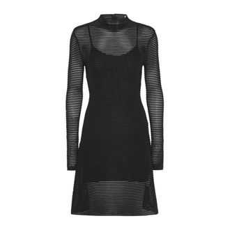 Rotate ROTATE Birger Christensen, Short Dresses, female, Black, Size: L Knitted Dress