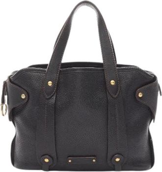 Ferragamo Pre-owned Handbags, female, Black, Size: ONE SIZE Pre-owned Gancini Leather Handbag