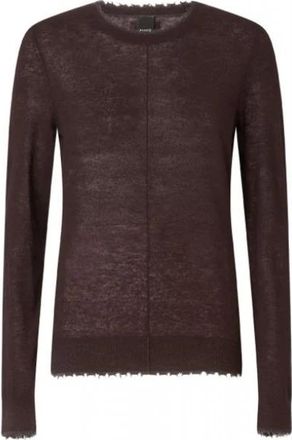 Pinko Truien - Dames - Ronde hals truien - Bruin - S - Truien & Vesten