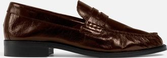 Duke + Dexter Duke + Dexter, Womens Ezra Chestnut Ruched Loafer - Womens, Size 3