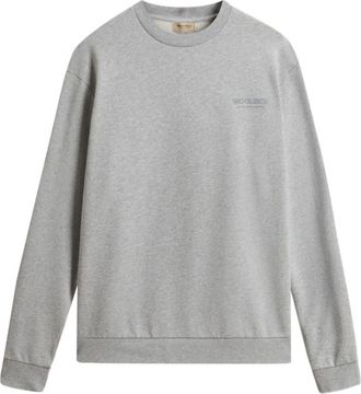 Woolrich Sweatshirt - Heren - Sweatshirts - Grijs - XL - Leer - Hoodies & sweatvesten