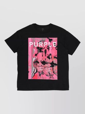Purple printed t-shirt