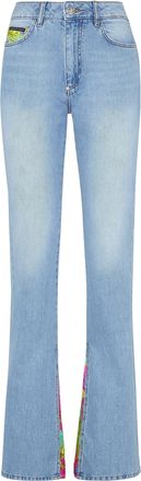 Philipp Plein Denim Trousers Flare Fit insert New Baroque
