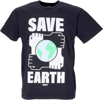 Obey Eco Tee Zwart Crew Neck T-Shirt - Heren - T-shirts - Zwart - L - Katoen - Tops