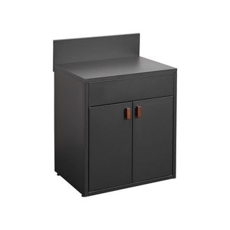 Sweeek M&oacute;dulo cocina exterior de acero, 2 puertas, 80cm, negro