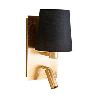 Lampenwelt.com Lampenwelt - Lindby L&aacute;mpara De Pared aiden En Negro Textura, Tela, Tejido, Seda