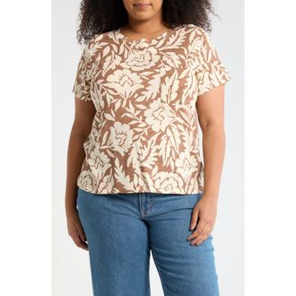 Sanctuary Cotton Blend Pocket T-Shirt in Fever Tree Acorn Brown at Nordstrom Rack, Size 1X