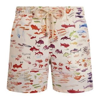 Vilebrequin Men Swim Shorts Pescador - VBQ x Fabrice Hyber in Paper at Nordstrom, Size Xx-Large