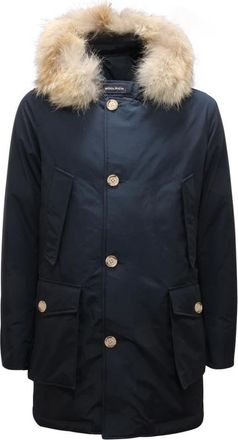 Woolrich Arctische Afneembare Parka Jas in Blauw - Heren - Winterjassen - Blauw - L - Katoen - Jassen